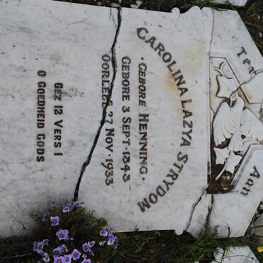 STRYDOM Carolina Lazya nee HENNING 1843-1933