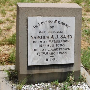 SAHD Nahoum A.J. 1898-1935