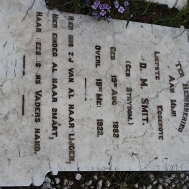 SMIT D.M. nee STRYDOM 1882-1922