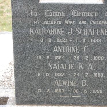 SCHAFFNER Katharine J. 1853-1888