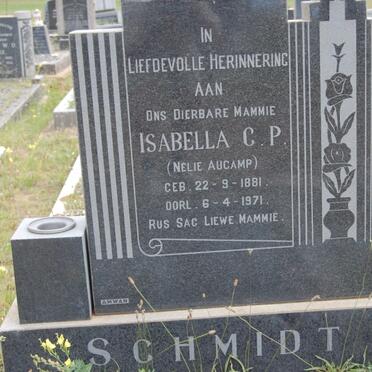 SCHMIDT Isabella C.P. nee AUCAMP 1881-1971
