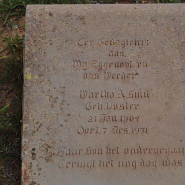 SMIT Martha nee VOSTER 1904-1931