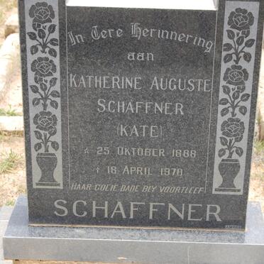 SCHAFFNER Katherine Auguste 1888-1970
