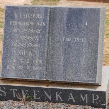 STEENKAMP Soon 1905-1966