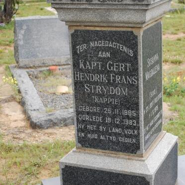 STRYDOM Gert Hendrik Frans 1885-1983