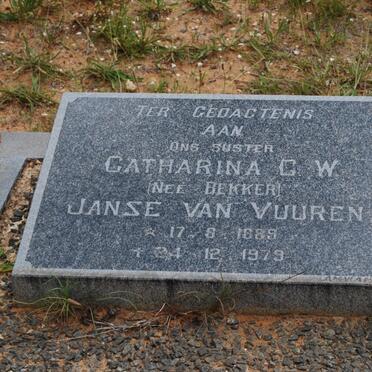 VUUREN Catharina G.W., Janse van nee BEKKER 1889-1979