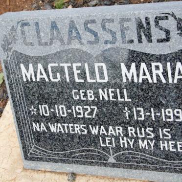 CLAASSENS Magteld Maria nee NELL 1927-1998
