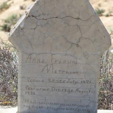 MATTHEUS Anna Fransina 1891-1971