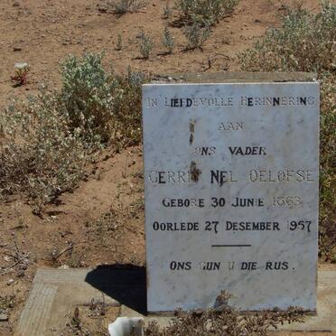 OELOFSE Gerrit Nel 1863-1957