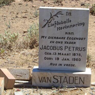 STADEN Jacobus Petrus, van 1875-1960