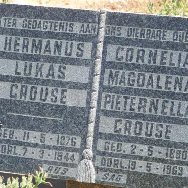 CROUSE Hermanus Lukas 1876-1944 &amp; Cornelia Magdalena Pieternella 1880-1963