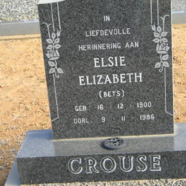 CROUSE Elsie Elizabeth 1900-1986