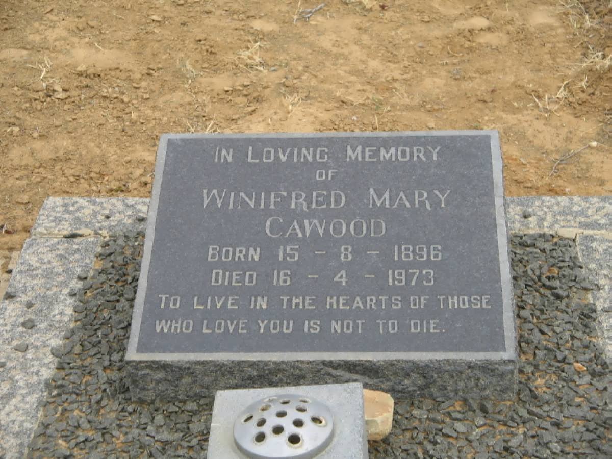 CAWOOD Winifred Mary 1896-1973