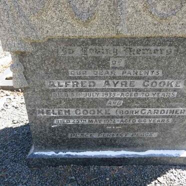 COOKE Alfred Ayre -1935 & Helen GARDINER -1932