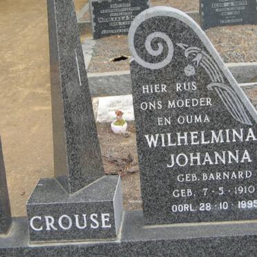 CROUSE Marthinus Jacobus 1905-1983 &amp; Wilhelmina Johanna BARNARD 1910-1995