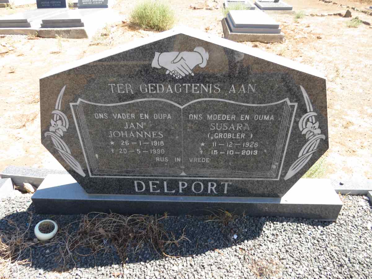 DELPORT Jan Johannes 1918-1990 & Susara GROBLER 1928-2013