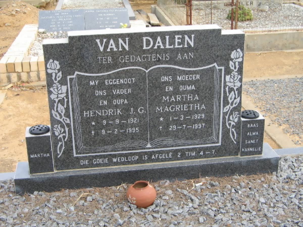 DALEN Hendrik J.G., van 1921-1995 &amp; Martha Magrietha 1929-1997