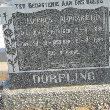 DORFLING Jacobus 1879-1959 &amp; Margarietha 1886-1964