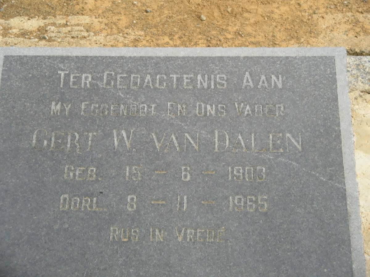 DALEN Gert W., van 1903-1965