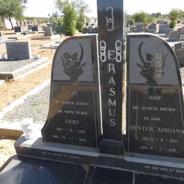 ERASMUS Gert 1919-1980 & Hester Adriana 1920-2001