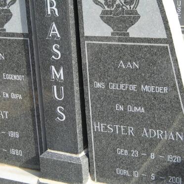 ERASMUS Gert 1919-1980 &amp; Hester Adriana 1920-2001