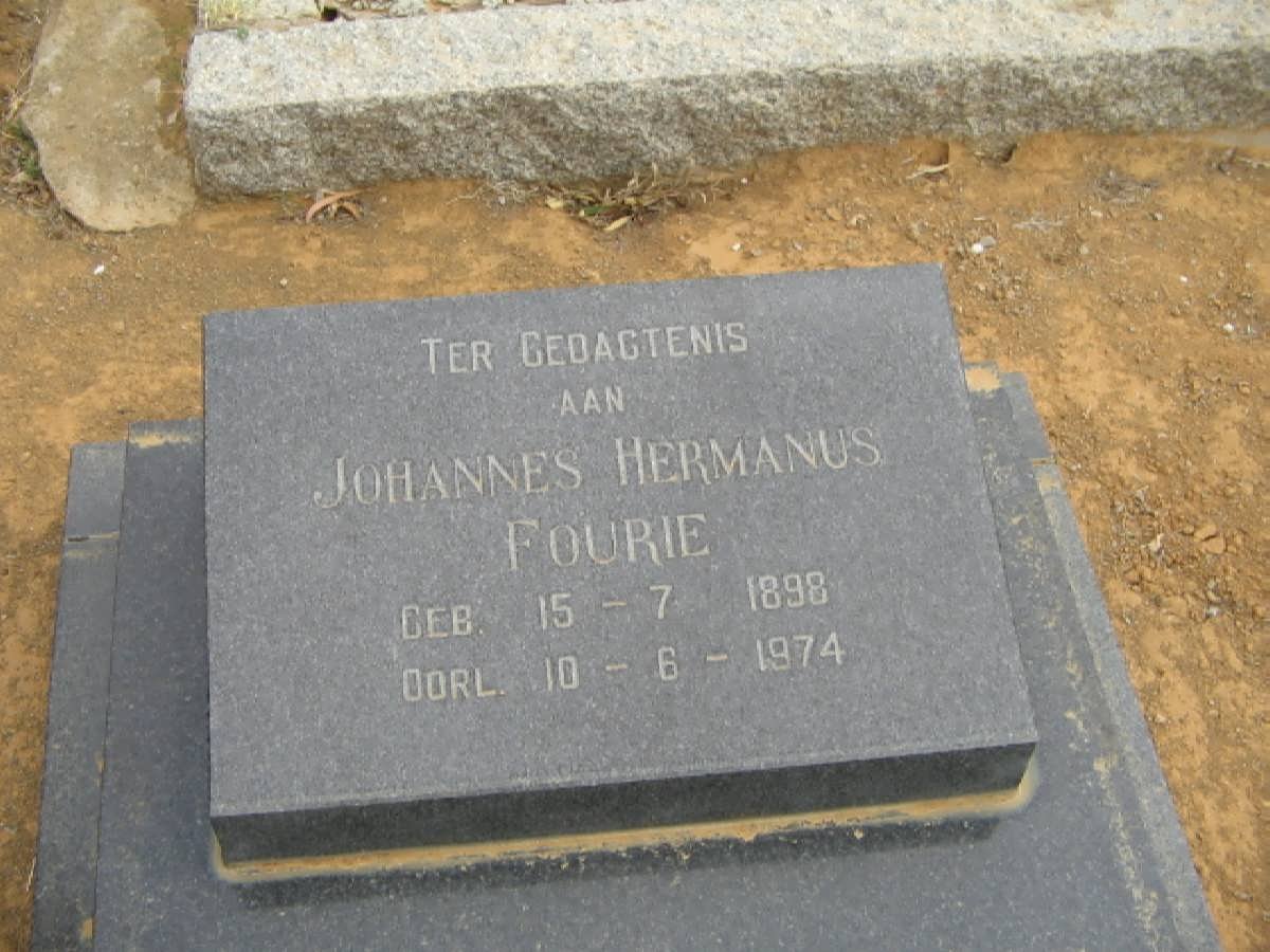 FOURIE Johannes Hermanus 1898-1974