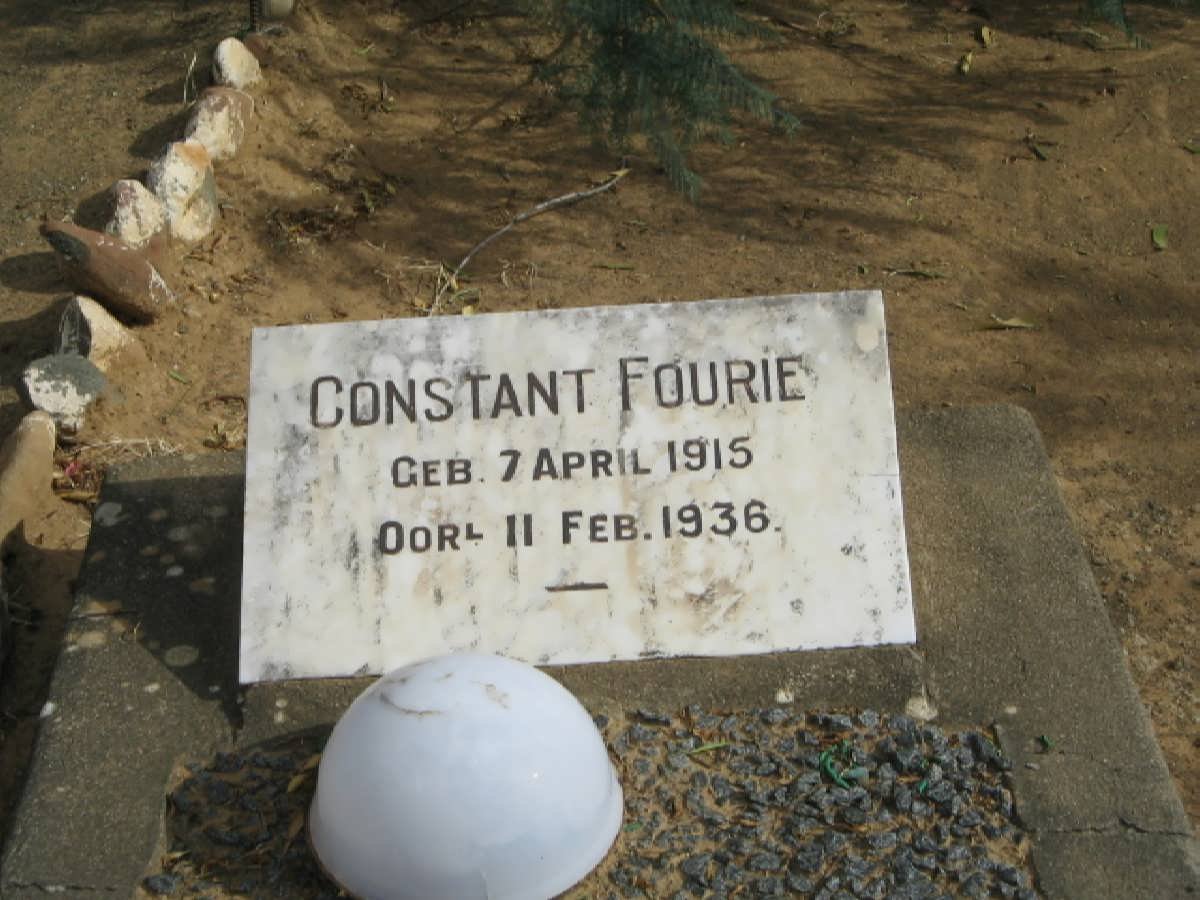 FOURIE Constant 1915-1936