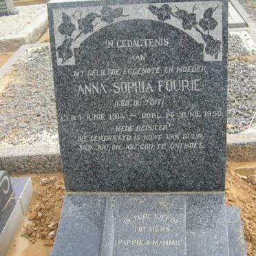 FOURIE Anna Sophia nee DU TOIT 1914-1950