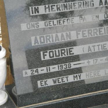 FOURIE Adriaan Ferreira 1938-2002