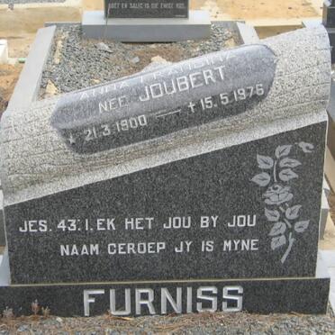 FURNISS Anna Franicna nee JOUBERT 1900-1976