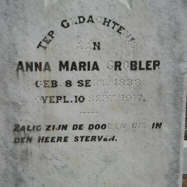 GROBLER Anna Maria 1838-1917