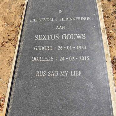 GOUWS Sextus 1933-2015