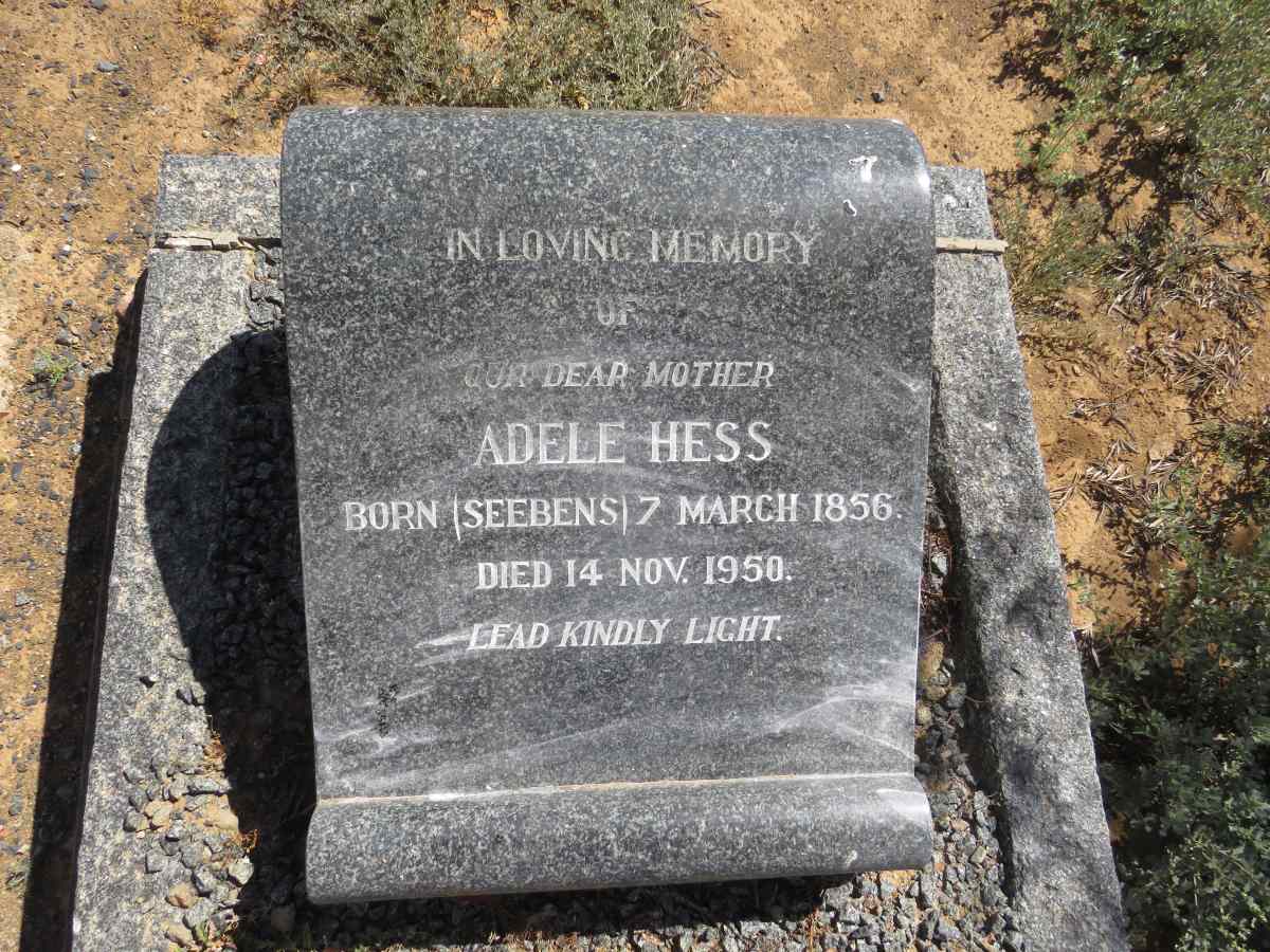 HESS Adele nee SEEBENS 1856-1950