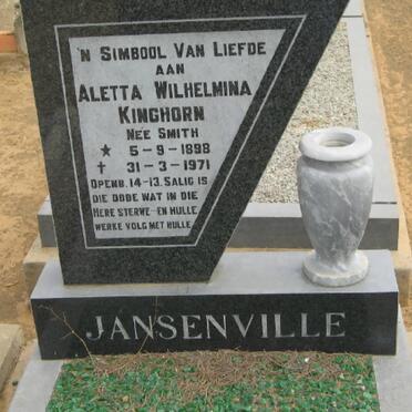 KINGHORN Aletta Wihelmina nee SMITH 1898-1971