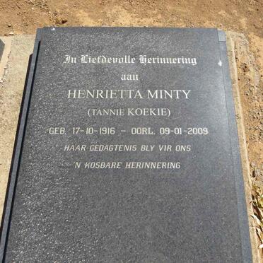 MINTY Henrietta 1916-2009