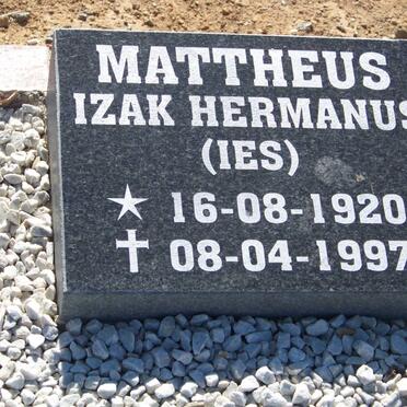 MATTHEUS Izak Hermanus 1920-1997