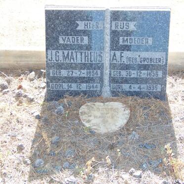 MATTHEUS J.G. 1854-1944 &amp; A.F. GROBLER 1856-1935