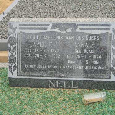 NELL Carel D. 1870-1952 &amp; Anna S. ROACH 1874-1961
