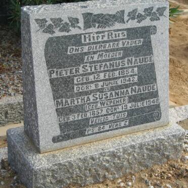 NAUDE Pieter Stefanus 1854-1942 &amp; Martha Susanna WEPENER 1857-1948