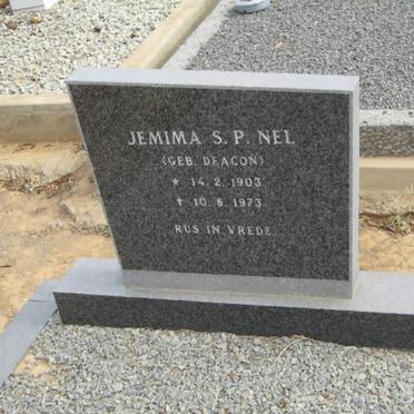 NEL Jemima S.P. nee DEACON 1903-1973