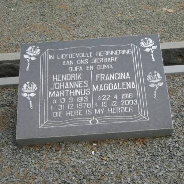 OELOFSE Hendrik Johannes Marthinus 1913-1978 &amp; Francina Magdalena 1918-2003