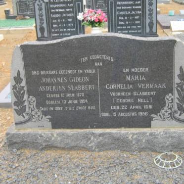 SLABBERT Johannes Gideon Anderies 1870-1954 &amp; Cornelia VERMAAK, voorheen SLABBERT, nee NELL 1891-1956