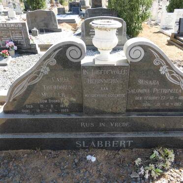 SLABBERT Carel Theodorus Muller 1877-1965 & Susara Salomina Petronella FOURIE 1880-1962