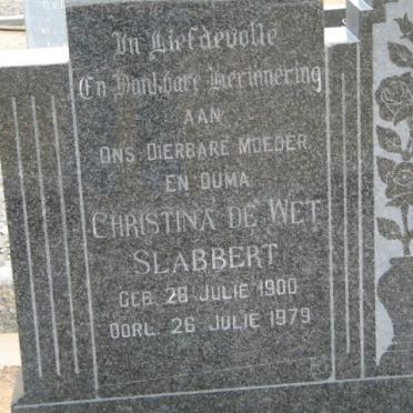 SLABBERT Christina de Wet 1900-1979