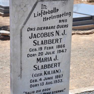 SLABBERT Jacobus N.J. 1866-1947 &amp; Maria J. KILIAN 1867-1933