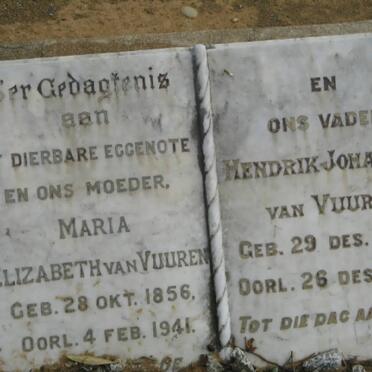 VUUREN Hendrik Johannes, van 1860-1947 &amp; Maria Elizabeth 1856-1941