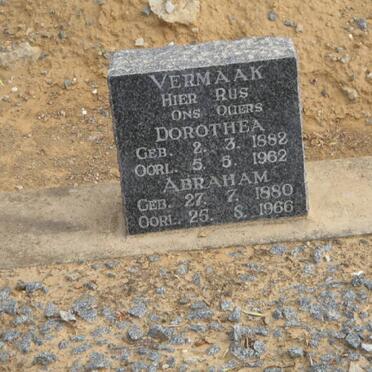 VERMAAK Abraham 1880-1966 &amp; Dorothea 1882-1962