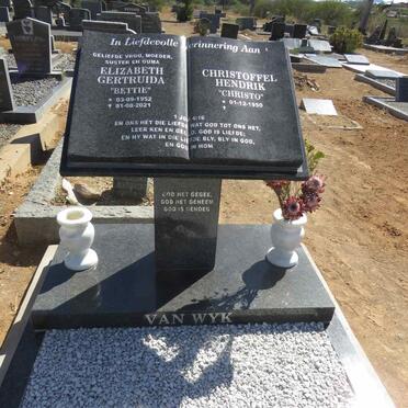 WYK Christoffel Hendrik, van 1950- & Elizabeth Gertruida 1952-2021