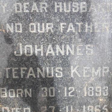 KEMP Johannes Stefanus 1893-1965