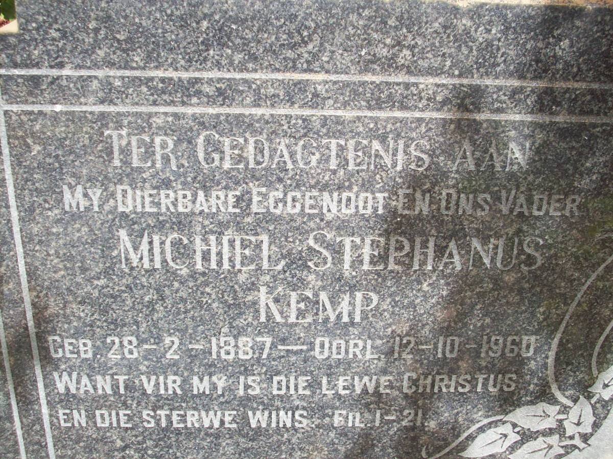 KEMP Michiel Stephanus 1887-1960